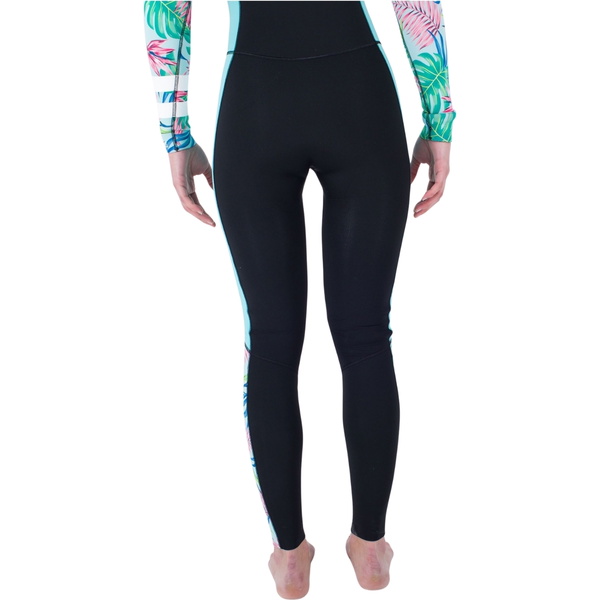 2024 Hurley Frauen Plus Printed 4/3mm Brustreißverschluss Neoprenanzug WFS0012433 - Java Tropical